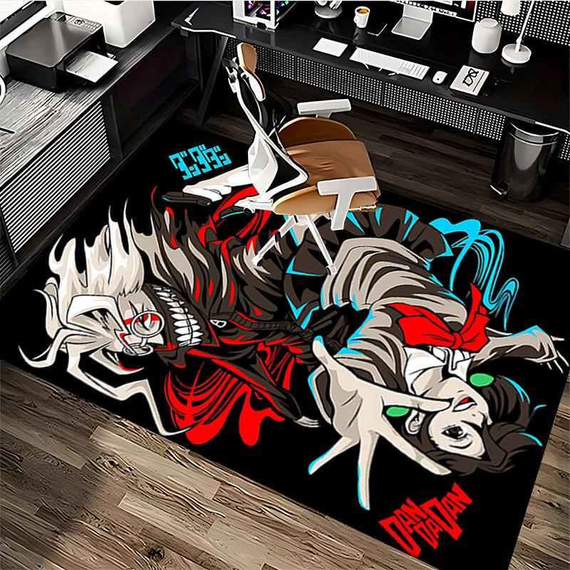1pc Anime Cartoon Design Demon Slayer Tanjiro Kamado Office Chair Mat Non-Slip Carpet for Home Decor, Suitable for All Seasons.U096