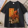 Japanese Street Food T-shirt Osaka Dotonbori Octopus Printed Tshirt Takoyaki Anime Short Sleeve Tees Round Neck Summer Clothes