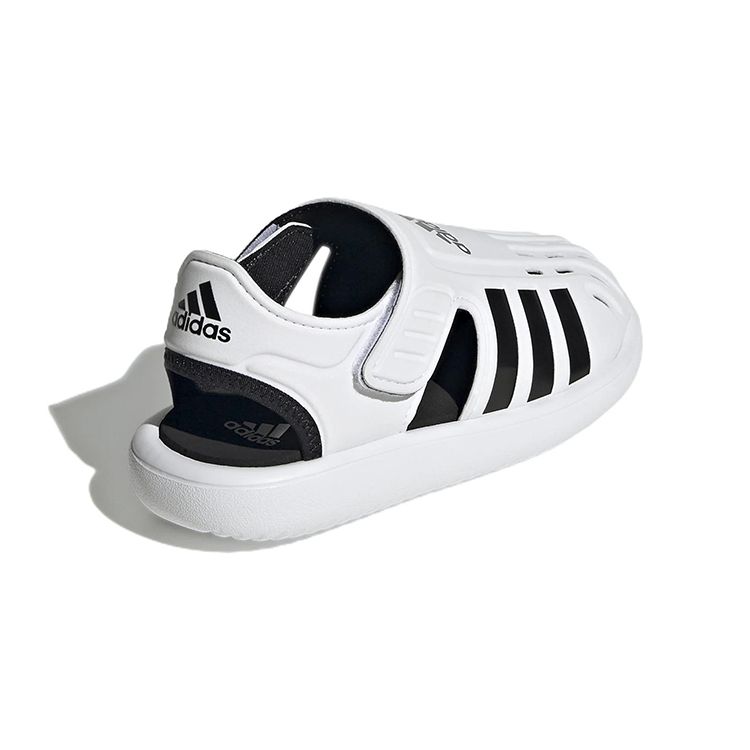 Adidas Летние сандалии с закрытым носком J, белые, черные детские кроссовки Cloud-White Core-Black GW0387