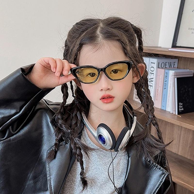 Hip Hop Punk Y2K Korea Small Frame Cat Eye Star Style Sunglasses Shades For Children UV Resistance Fashion Retro Glasses