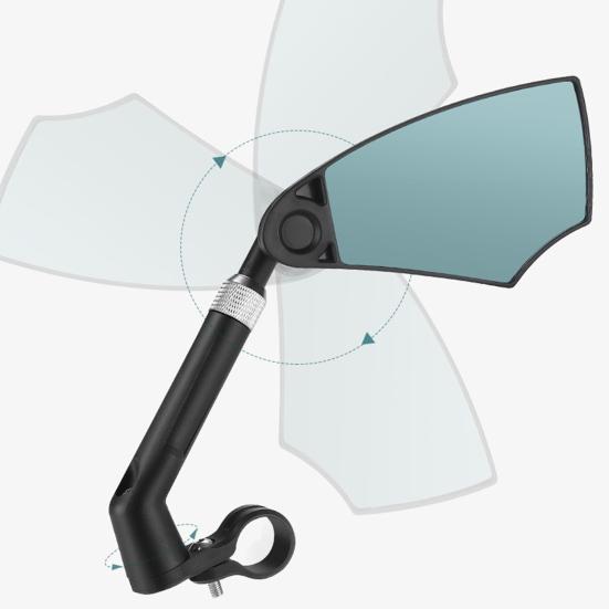 Велосипедное зеркало заднего вида, вращающееся на 360 градусов, с регулируемыми углами, выдвижной ручкой, легко устанавливается, широкий обзор, более четкое зрение, крепление на руль