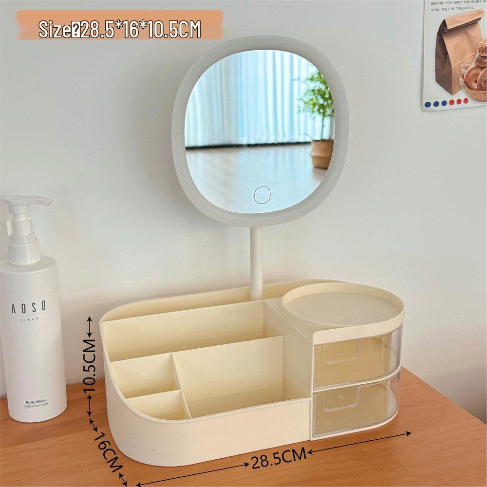 Многофункциональный органайзер для макияжа с зеркалом и местом для хранения средств по уходу за кожей