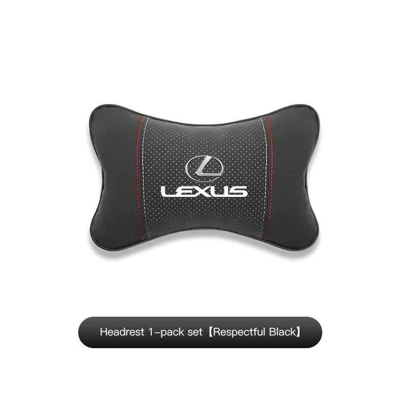2025 For Lexus IS250 RX350 LX570 LX600 LX470 GX470 UX Ct200h Suede Car Neck Pillow Headrest Lumbar Support Pillow Spine Protect