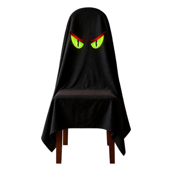 Easy Fit Ghost Chair Decor Halloween Cover, Cute Dining Reusable Seasonal Accents Decorative Slipcover for Holiday Party Home Furniture Protection