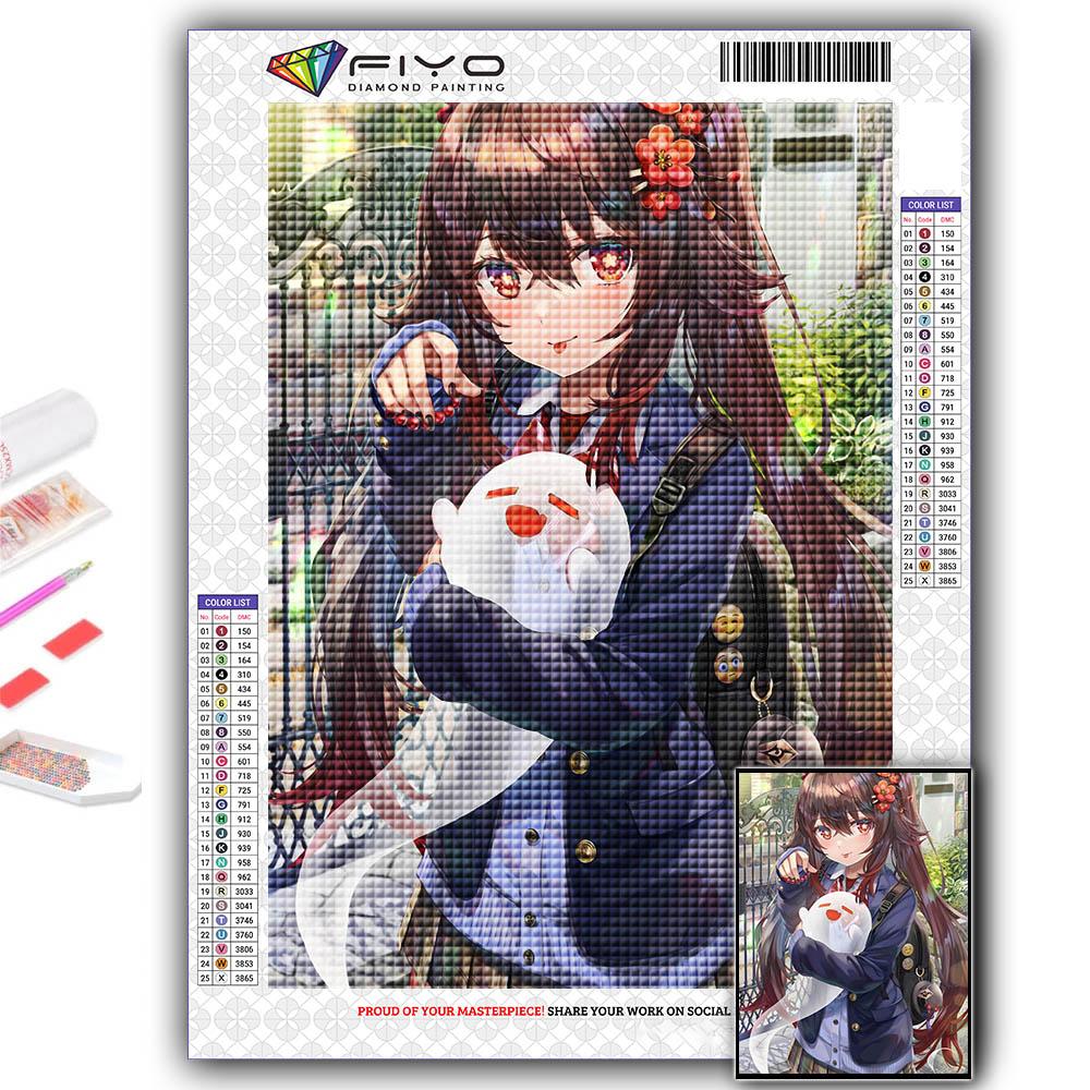 5D Алмазная картина Genshin Игровой персонаж DIY Алмазная вышивка Горный хрусталь Украшение дома
