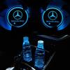 D1-Luminous Car Cup Holder Mat Anti-Slip Coaster Pad For Mercedes Benz W212 GLC GLE W203 W204 GLA Interior Mouldings FGSBD-BENZ