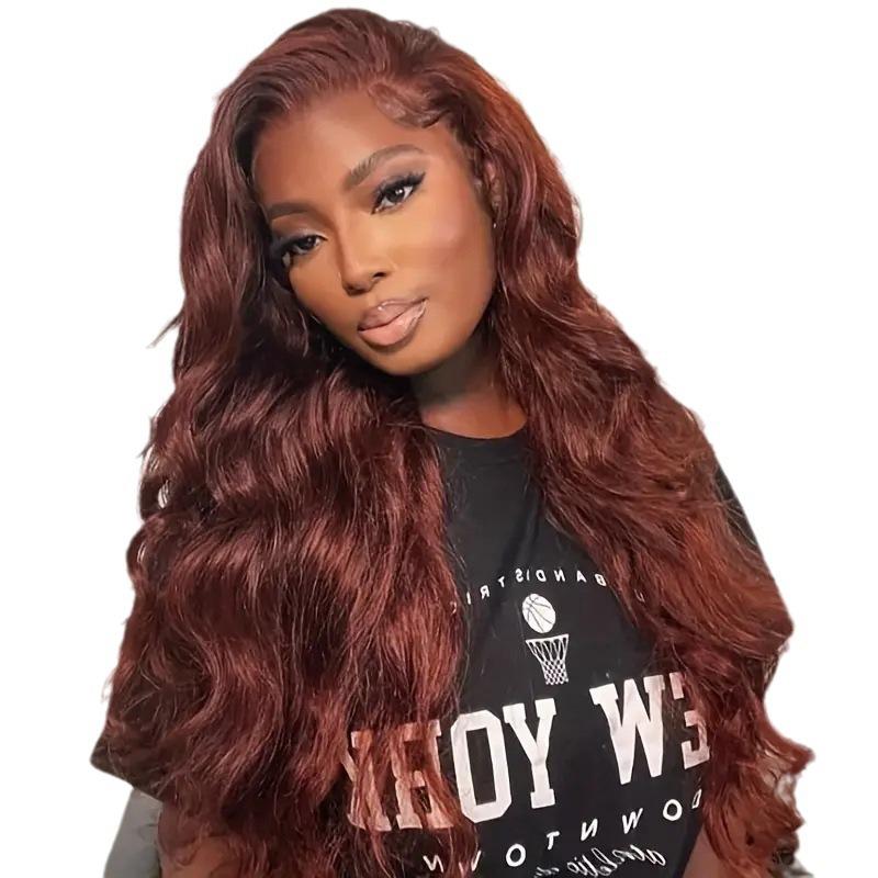 European and American fashion wig headgear, front lace wig, natural fluffy big wavy long curly wig front lace head