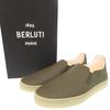 Used AUTHENTIC BERLUTI Slip-on Eden Calligraphy khaki Leather