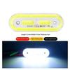 1Pcs COB Oval Vehicle Strobe Warning Light Constant Strobe Modes 12 to 80V Multiple Colors for RV Camper Road Trip Safety Alert
