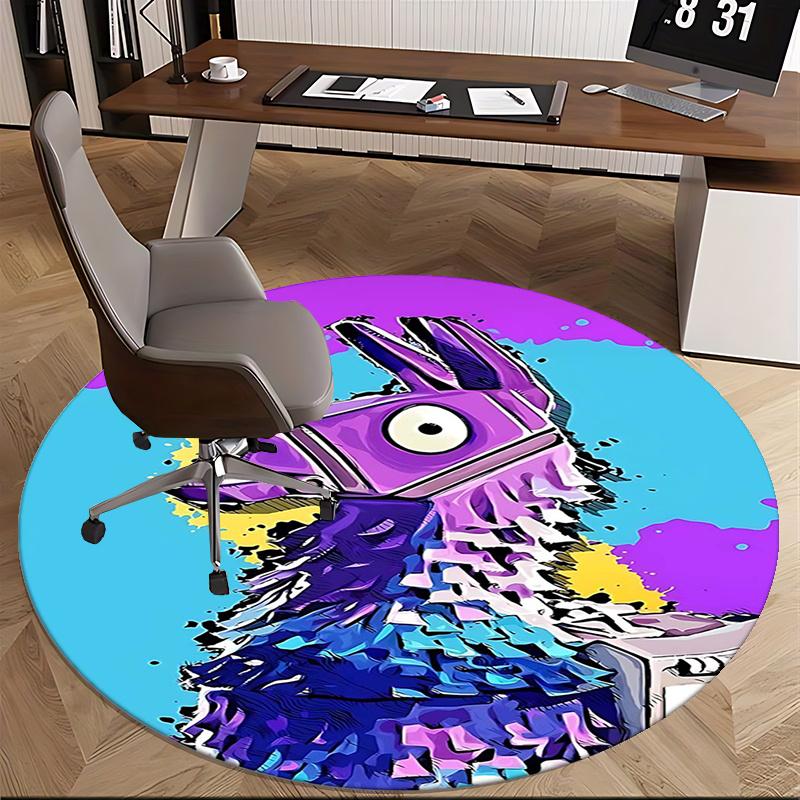Llama Pinata,Party Decoration Chair mat Round Rug-Office carpet, Machine Washable, Non-slip, Suitable for Living Rooms, Bedrooms, Entryways,