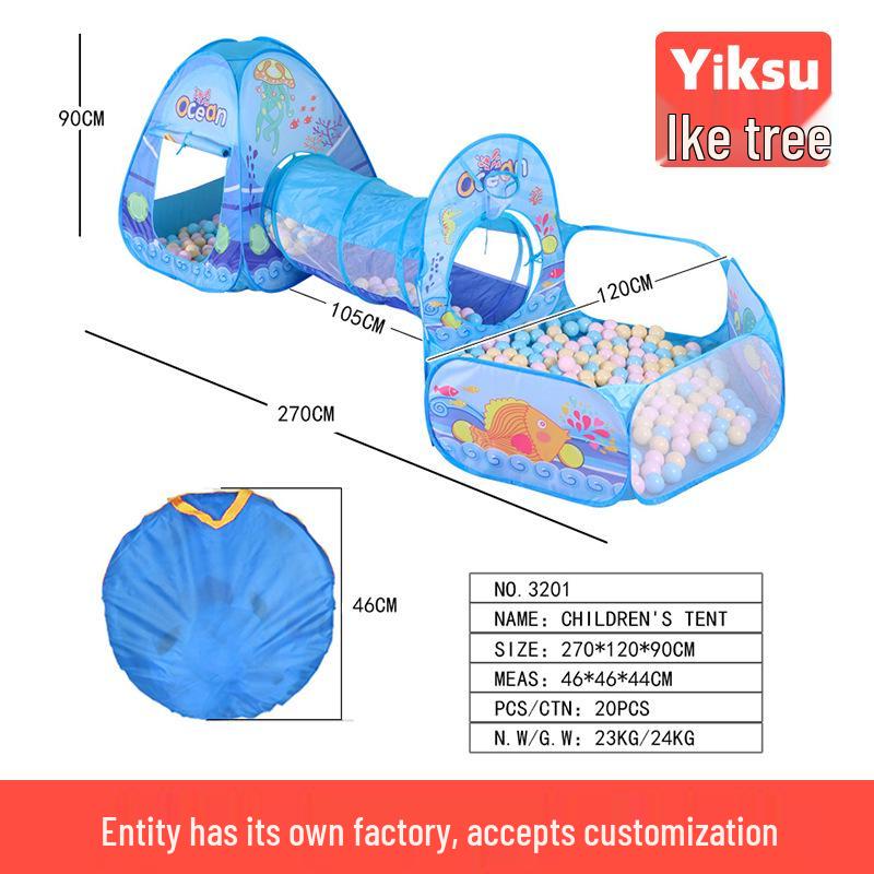 Игровой набор «Юрта 3-в-1» для детей, палатка и туннель для использования в помещении/на улице