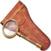Manifer Brass Magnifying Glass with Leather Storage Case Handmade Magnifying Spear