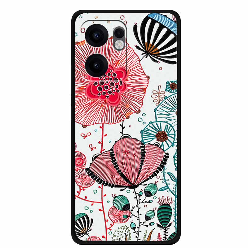 3D Тисненый Чехол Для OPPO Reno 13F 14F Чехол 13 14 F Coque Цветы Силиконовый Мягкий Задний Чехол Для OPPO Reno 13 Pro A38 A18 Чехол для Телефона