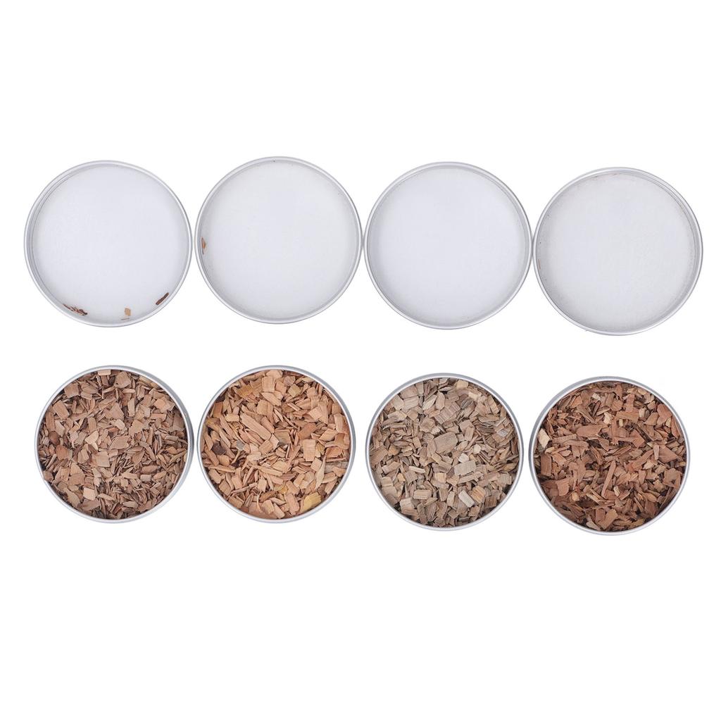 Древесная щепа для коптильни Cocktail Smoker 4 вкуса Натуральная древесная щепа, включая вишню, яблоко, пекан, дуб для