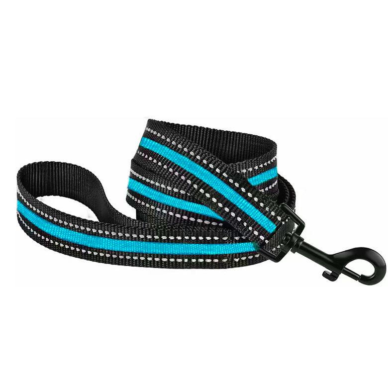 Classic Pet Leash Nylon Webbing Dog Leash Night Reflective Explosion-proof Dog Leashes for Medium and Large Dogs and Cats Outdoor Travel