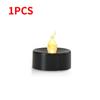 12/1PCS LED Electronic Candles Black Flameless Battery Operated Candle Lamps Halloween Xmas Wedding Party Decoration Lighting