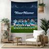 Manchester City Custom Your Name Wall Decor Tapestry Art For Pet Memorial Birthdaywedding Party Backdrop Family Gift