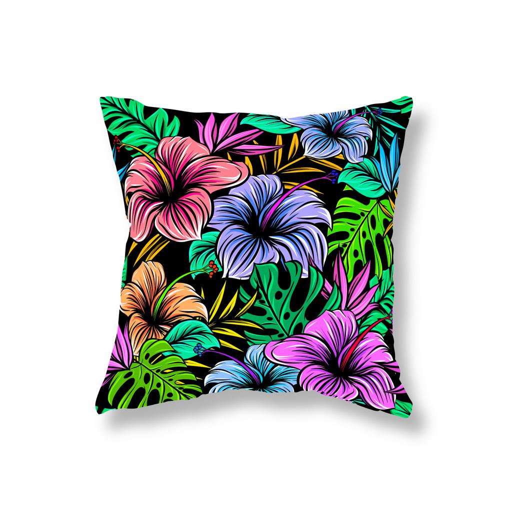 Красочные художественные наволочки с листьями растений, украшения для дивана, прикроватные тумбочки для офиса, игрового стула, чехлы для подушек, украшения дома 45x45 см