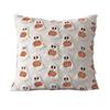 Halloween Decorative Pillow Cover Soft Plush Throw Cushion Case with 3D Embroidered Ghost Pumpkin Design for Couch Sofa Bedroom
