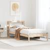 VidaXL Bed Frame with Headboard 90x190 Cm Solid Pine Wood, Bed, Bedroom Furniture, Wooden Bed, Single Bed, Frame 3305708
