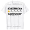 Schizophrenia One Star Rating Funny Awareness T-shirts Men Women's Fashion Casual Tshirt 100% Cotton Loose Oversized T Shirt