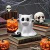Хэллоуин Статуэтка Призрачного Кота Милая Мини Фигурка Кота Мультяшное Украшение для Стола Дома Офиса Настольная Полка Декор