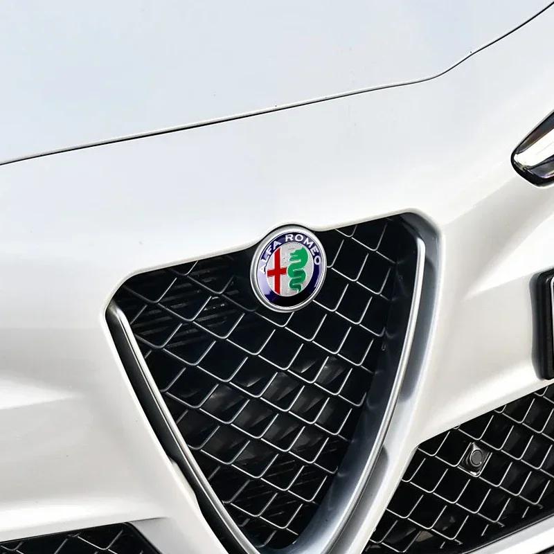 For Alfa Romeo 2026 Hot Sticker Car Hood Front Rear Trunk Steering Wheel hub sticker Emblem Badge For Alfa Romeo 159 147 Giuliet