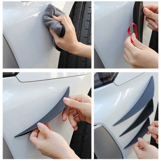 6 шт. удобные декоративные устойчивые к царапинам плавники для бампера автомобиля, хорошая прочность, защитные аксессуары