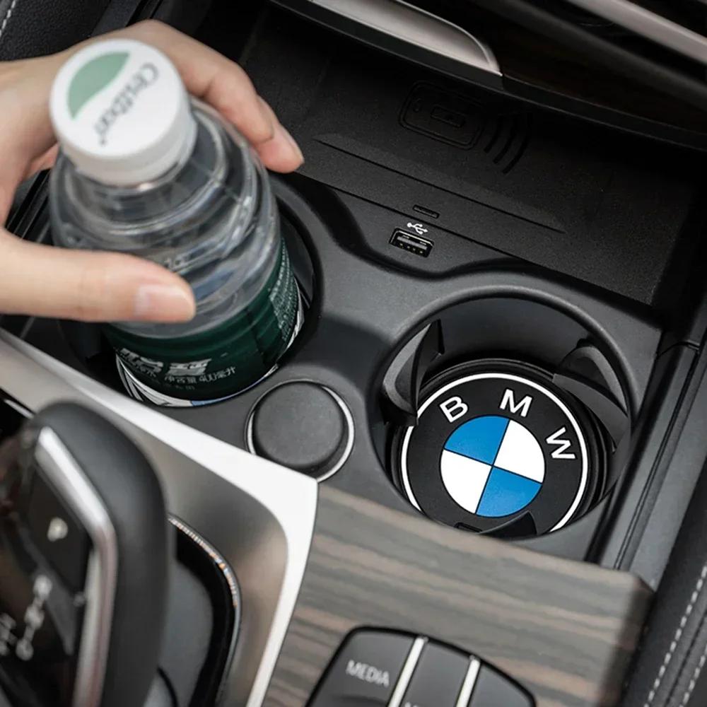 For BMW 5G312026 Hot 2PCS Car Cup Mat FOR BMW X1 X2 X3 X4 X5 X6 1 2 3 4 5 6 7 Sereis F30 F34 E90 G20 F20 F21 F22 F07 F10 F11 E60 G30 F48 F15 G06 E83