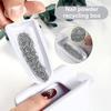Nail Art Powder Recycling Box Portable Dip Powder Starter Kit Nail Dip Powder Tray with Nail Dust Brush Cuticle Pusher And File