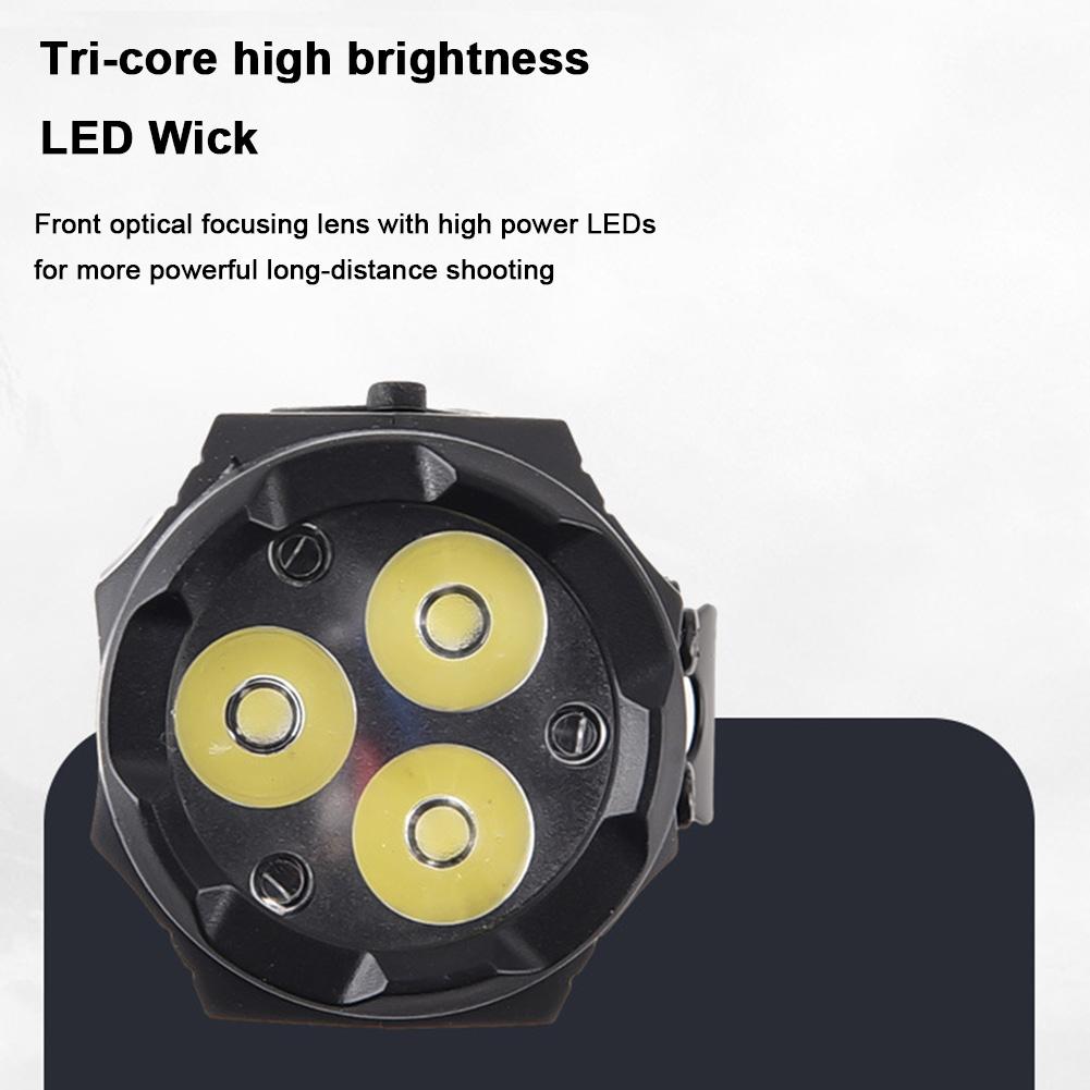 Magnetic Super Bright Tactical Flashlight with Clip USB Rechargeable Tactical Torch Waterproof for EDC Camping Hiking Emergency