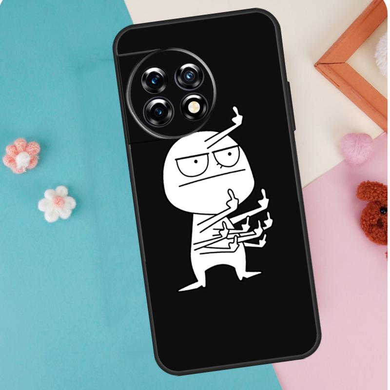 Смешной чехол со средним пальцем для OnePlus 13T 10T 8T 10R 12R 13R 15R 11 12 13 15 Nord CE 5 2 3 4 Lite N20 N30
