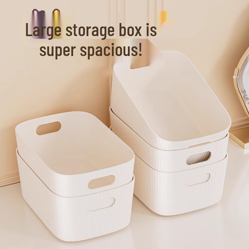 Desktop Storage Box: Rectangular Organizer for Cosmetics, Snacks, and Sundries