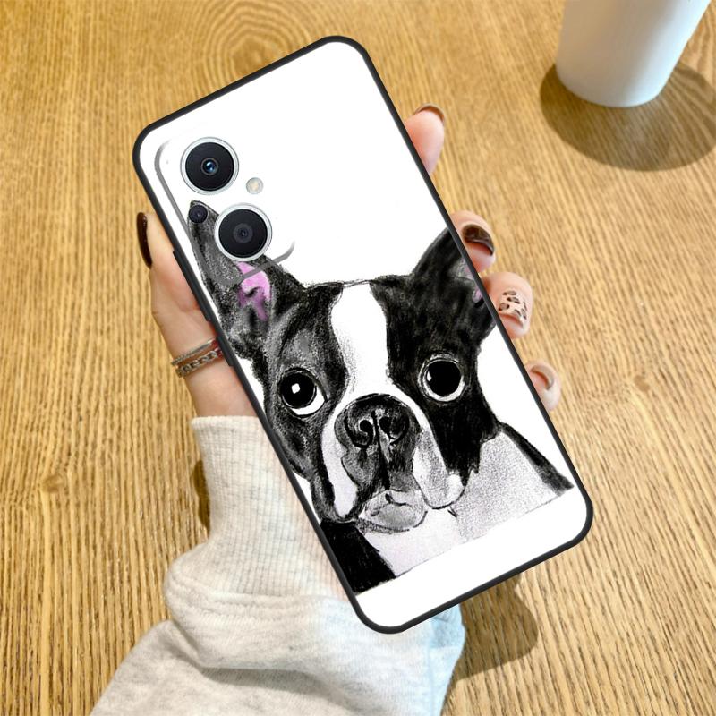 Чехол для телефона Boston Terrier Dog для OPPO Reno 7 8 Lite 14 F 13F 12F 11F 13 12 11 10 Pro OPPO Find X9 X8 X6 X5 Pro