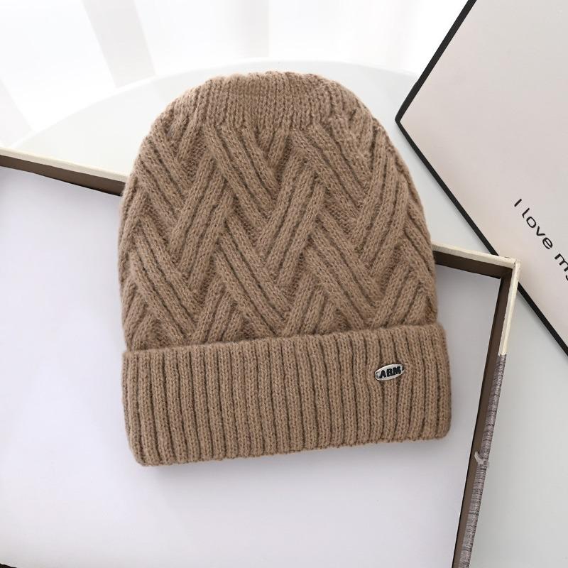 Шляпа Леди Зима Пожилая Леди Кроличий Мех Теплая Защита Ушей Шерстяная Шапка Флис Теплая Вязаная Шапка