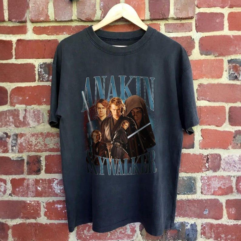 Limited Anakin Skywalker Shirt,anakin Skywalker Shirt Streetwear Trendy Cotton Oversized Unisex T-shirt Print T-shirts for Men Women Fashion Hip Hop