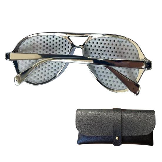 Correction Glasses Pinhole Design Unisex Correction Glasses for Vision Improvement Lightweight Comfort Frame Glasses for All-Day Wear