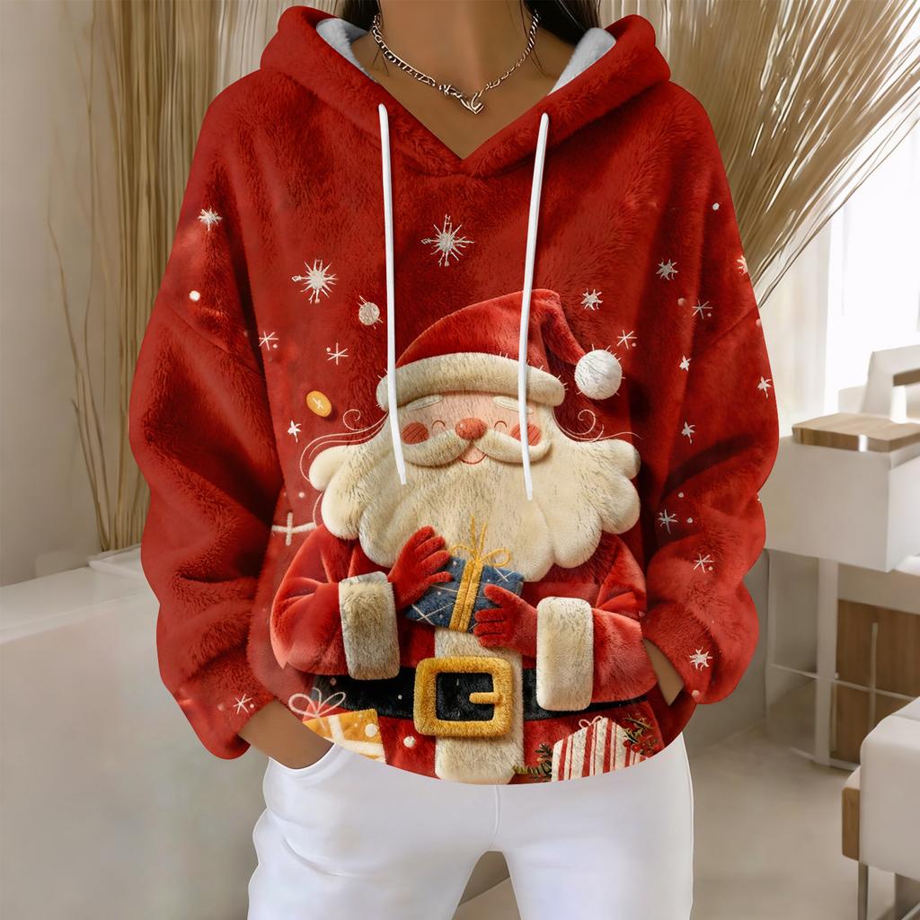 Hoodies For Women Oversized Winter Plush Cute Sweatshirts Pullover Trendy Fall Winter Clothes