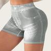 Sexy Imitation Denim Seamless Yoga Shorts for Women Running Sports Leggings Female Ruched Skinny Gym Fitness Short Pants