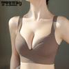 Женское нижнее белье Тонкая коллекция Бюстгальтер Предотвращающий провисание Двойная грудь Бесшовный Большого размера