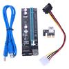 PCIE PCI Express 1x до 16x PCI-E Riser Card USB 3.0 Cable Raiser Card Adapter SATA To 4Pin Power