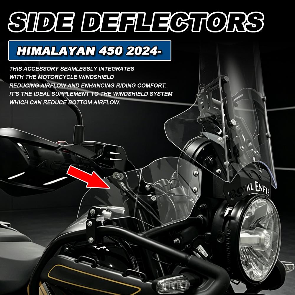 Боковые ветрозащитные дефлекторы для мотоцикла Royal Enfield Himalayan 450 2024- Двусторонний боковой ветрозащитный дефлектор для ветрового стекла Воздушные спойлеры