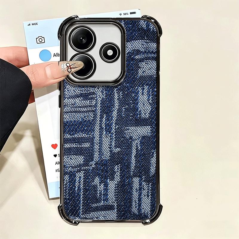 Мягкий чехол для телефона с ретро-джинсовым узором для Xiaomi Poco X7 X8 Pro Max X6 X5 X3 F8 Ultra F7 M8 M7 M5S Redmi 15C 15A 15 14C 13C 12C 13