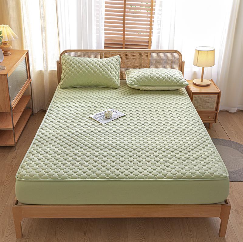 100% водонепроницаемая стеганая простыня на резинке с эластичной лентой для односпального/двуспального/королевского размера, защитный чехол для матраса 90/140/160x200