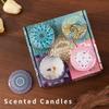 Scented Candle Gift Set - Creative Flower Petal Party Favor with Deodorizing Fragrance