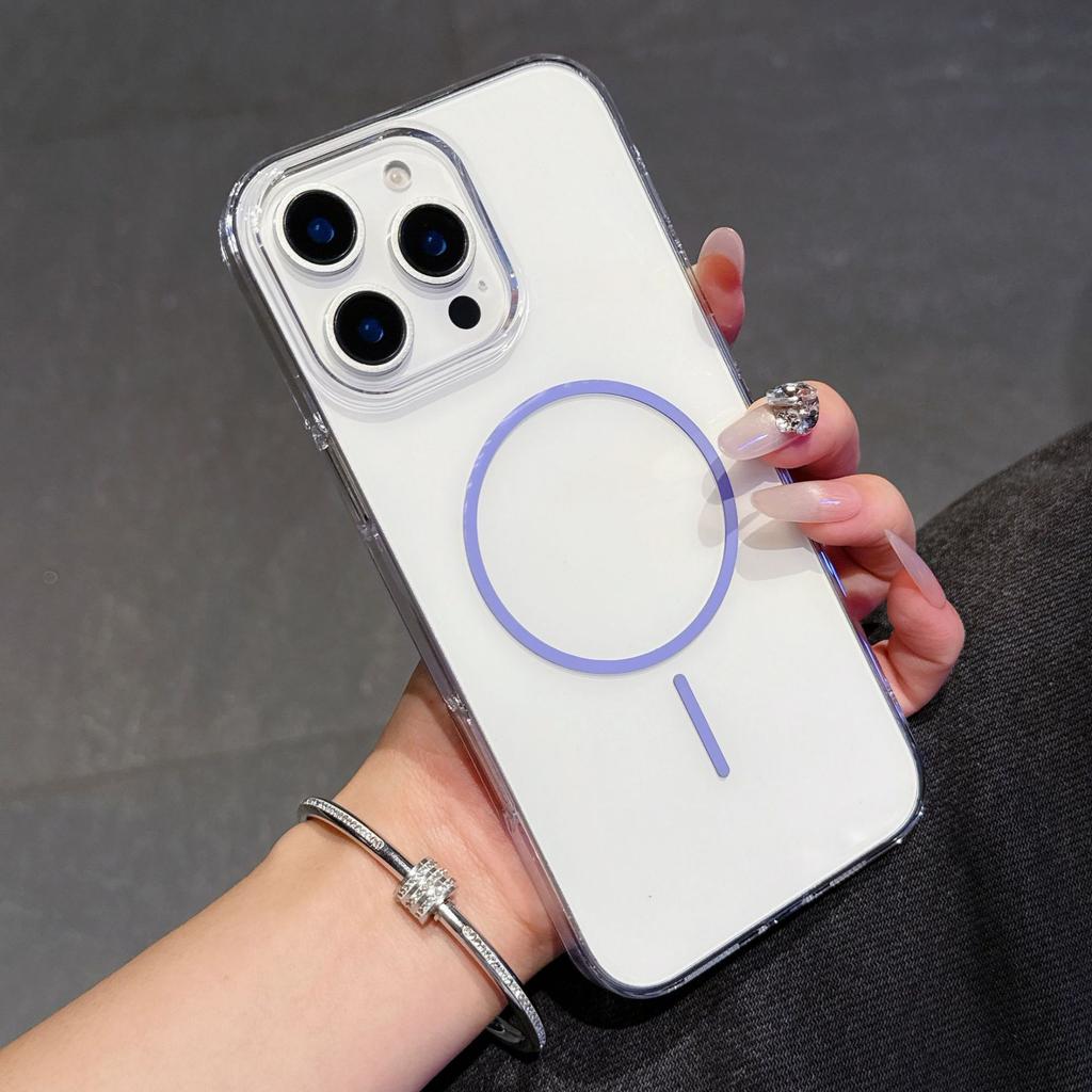 Ультратонкий прозрачный чехол для iPhone 17 Pro Max Магнитная невидимая тонкая накладка для iPhone 16 15 14 Pro Max