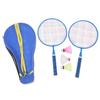 Детский набор ракеток для бадминтона, спортивная теннисная ракетка для тренировок, игрушка с 3 нейлоновыми воланами для стадиона, заднего двора, синий