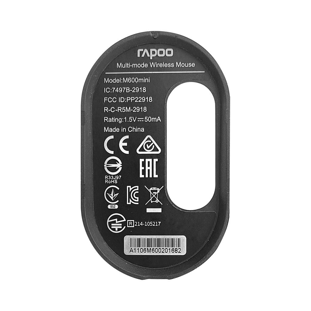 Japanese Rapoo M600mini Compatible Mouse [Official Distributor] Ultra-Compact Multi-Device Bluetooth/2.4GHz (Black)