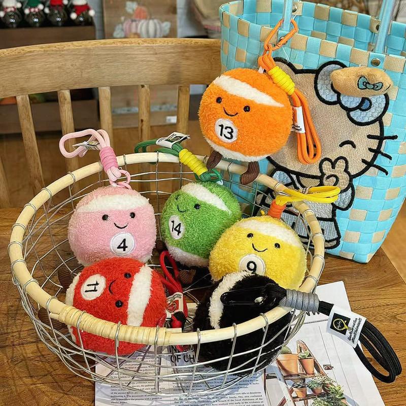 Игрушка Бильярд Плюшевый Брелок Милая Мультяшная Кукла Подвеска для Рюкзака Подарок Праздник