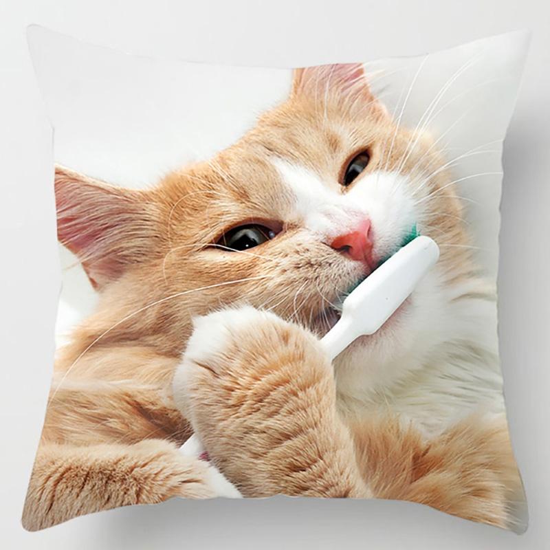 Декоративная наволочка серии Cute Kitty, украшение для офиса, гостиной, спальни, детской комнаты, наволочка для украшения дома